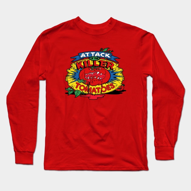 Attack of the Killer Tomatoes Killer Tomatoes Logo Long Sleeve T-Shirt by RobotGhost